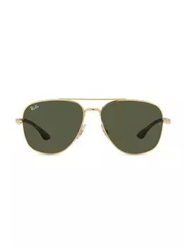 RB3683 Металлические квадратные солнцезащитные очки Ray-Ban, золотой