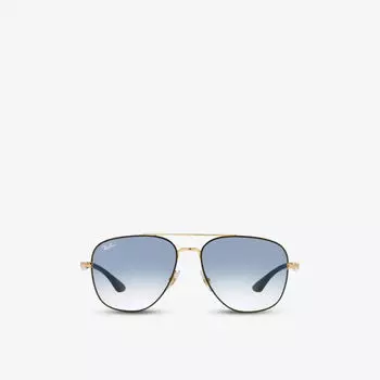 RB3683 солнцезащитные очки-авиаторы в металлической оправе Ray-Ban, черный