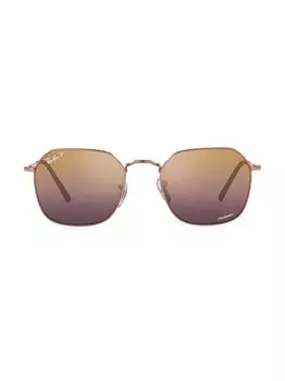 RB3694 Jim 55MM Геометрические солнцезащитные очки Ray-Ban, золотой