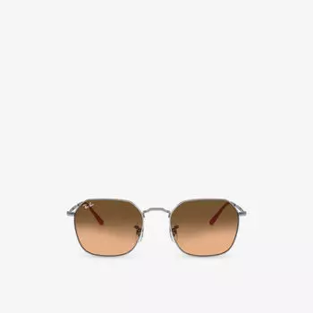 RB3694 Jim солнцезащитные очки неправильной оправы с кристаллами Ray-Ban, серебряный