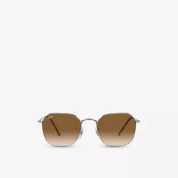 RB3694 Солнцезащитные очки Jim в металлической шестиугольной оправе Ray-Ban, серый
