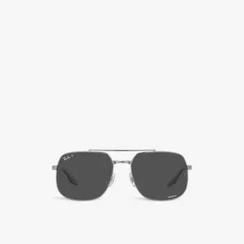 RB3699 поляризационные солнцезащитные очки из полированного металла Ray-Ban, серый