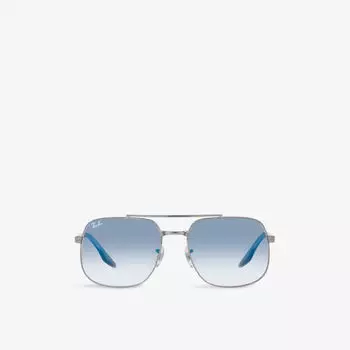 RB3699 поляризационные солнцезащитные очки из полированного металла Ray-Ban, серый