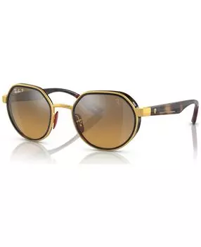 RB3703M Поляризованные солнцезащитные очки унисекс Scuderia Ferrari Collection 51 Ray-Ban, золотой