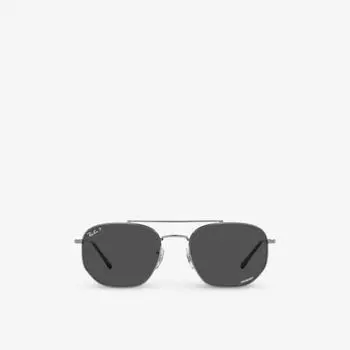 RB3707 солнцезащитные очки неправильной формы из бронзы Ray-Ban, серый