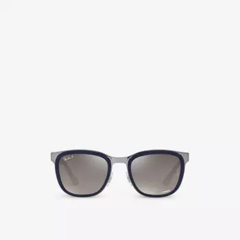 RB3709 Солнцезащитные очки Clyde в квадратной оправе с фирменными линзами из ацетата Ray-Ban, синий