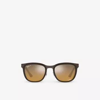 RB3709 Солнцезащитные очки Clyde в металлической оправе Ray-Ban, коричневый