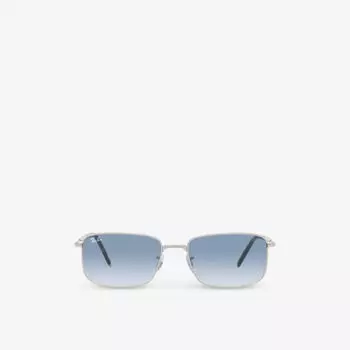 RB3717 солнцезащитные очки в прямоугольной оправе из полированного серебристого металла Ray-Ban, серебряный