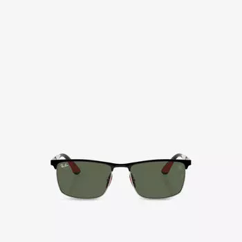 Rb3726m солнцезащитные очки scuderia ferrari в металлической прямоугольной оправе Ray-Ban, черный