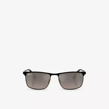 Rb3726m солнцезащитные очки в металлической прямоугольной оправе Ray-Ban, черный