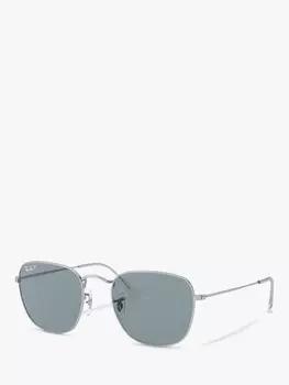 RB3857 Frank Поляризованные квадратные солнцезащитные очки унисекс Ray-Ban, серебристый/светло-голубой