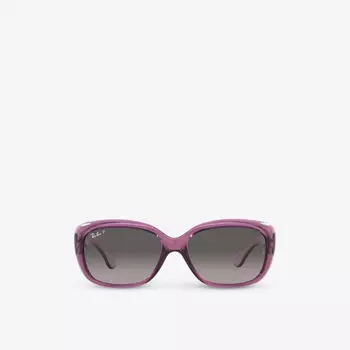 RB4101 Солнцезащитные очки Jackie Ohh в прямоугольной оправе из ацетата ацетата Ray-Ban, фиолетовый
