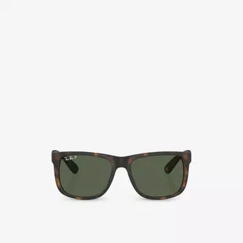 Rb4165 justin солнцезащитные очки wayfarer в квадратной оправе черепахового цвета Ray-Ban, коричневый