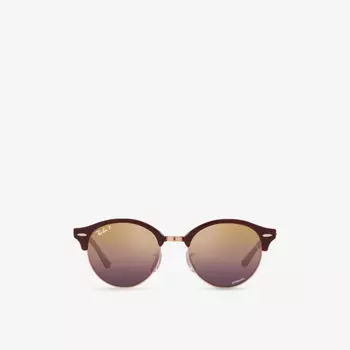 Rb4246 солнцезащитные очки clubround chromance в круглой оправе из ацетата ацетата Ray-Ban, красный