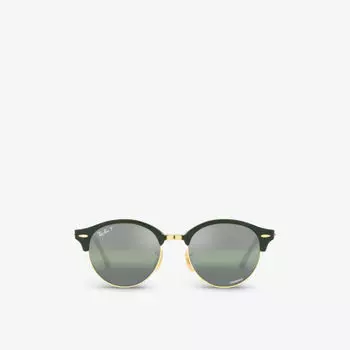Rb4246 солнцезащитные очки clubround chromance в круглой оправе из ацетата ацетата Ray-Ban, зеленый