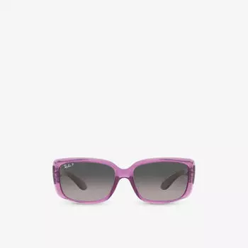 RB4389 солнцезащитные очки прямоугольной формы из прозрачного пропионата Ray-Ban, фиолетовый