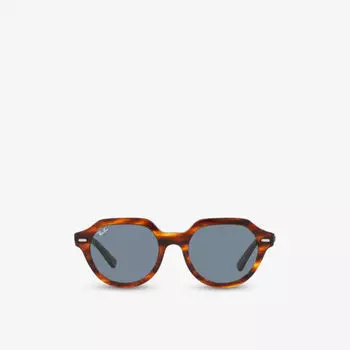 RB4399 Солнцезащитные очки Gina черепаховой расцветки из ацетата Ray-Ban, коричневый