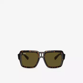 RB4408 Magellan солнцезащитные очки в квадратной оправе Ray-Ban, коричневый