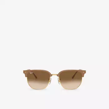 RB4416 New солнцезащитные очки Clubmaster в неправильной оправе с кристаллами Ray-Ban, цвет tan