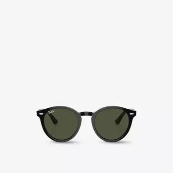 RB7680S Солнцезащитные очки Larry в круглой оправе из ацетата ацетата Ray-Ban, черный