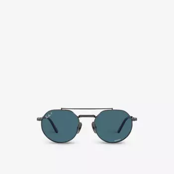 Rb8265 солнцезащитные очки jack ii в титановой круглой оправе Ray-Ban, серый