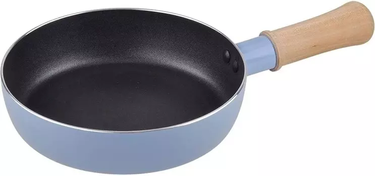 RB-1505 Сковорода, для 1–2 человек, 7,1 дюйма (18 см), синяя, для выпечки, для жарки, обработка фторсодержащей смолой, совместимость с индукционным газом, набор Petit Kit WAHEI FREIZ, Bule