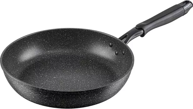 RB-2113 Сковорода, 10,2 дюйма (26 см), совместимая с индукционной индукцией, с антипригарным покрытием, без ПФОК, обработка фторсодержащей смолой, двойной мрамор WAHEI FREIZ, New Model