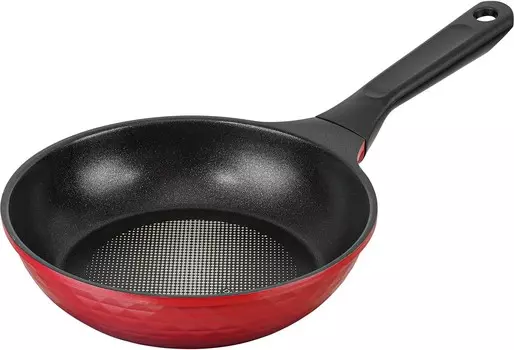 RB-2125 Легкая сковорода, 7,9 дюймов (20 см), для газового огня, не содержит ПФОК, обработана фторсодержащей смолой WAHEI FREIZ, Red