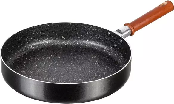 RB-2137 Сковорода для приготовления пищи, 10,2 дюйма (26 см), сотейник, пельмени, гамбургер, совместима с индукцией и газом, кулинария WAHEI FREIZ, Black (Black 19-3911Tcx)