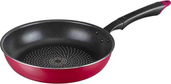 RB-2217 Легкая сковорода, 10,2 дюйма (26 см), для газового огня, без ПФОК, обработка фторсодержащей смолой, черный, бистро-красный WAHEI FREIZ, Red