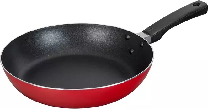 RB-2517 Сковорода, 10,2 дюйма (26 см), индукционная, газовая, без ПФОК, обработка фторсодержащей смолой, косметический алмаз WAHEI FREIZ, Red