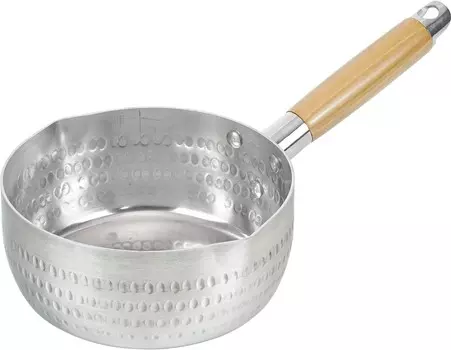 RB-2583 Простая в использовании плоская алюминиевая кастрюля для снега, 6,3 дюйма (16 см), вареная пища, суп мисо, для варки, газовый огонь, аджимусуби WAHEI FREIZ, Silver