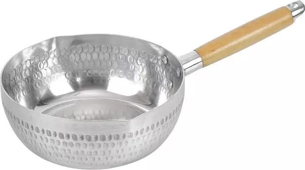 RB-2585 Простая в использовании плоская алюминиевая кастрюля для снега, 7,9 дюймов (20 см), вареная пища, суп мисо, для варки, газовый огонь, аджимусуби WAHEI FREIZ, Silver