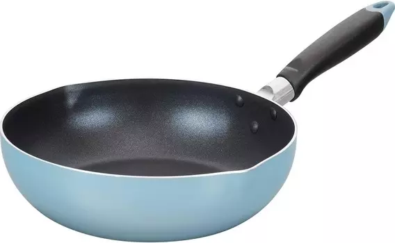 RB-2676 Сковорода, 9,4 дюйма (24 см), совместимая с индукционной печью, газовая, омлет с жареными яйцами, без ПФОК, обработка фторсодержащей смолой, синяя, голубая, Diamond Days WAHEI FREIZ, Blue