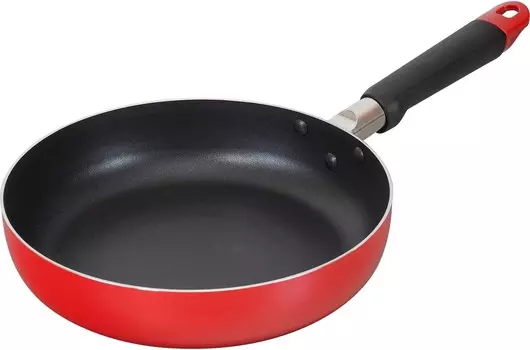 RB-2977 Сковорода, 9,4 дюйма (24 см), совместима с индукционной индукцией, газ, без ПФОК, обработка фторсодержащей смолой, красный, Minich, красный WAHEI FREIZ, Red