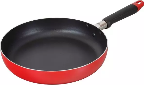 RB-2979 Сковорода, 11,0 дюймов (28 см), совместимая с индукционной индукцией, газ, без ПФОК, обработка фторсодержащей смолой, красный, Minich, красный WAHEI FREIZ, Red