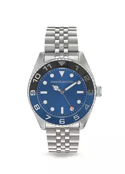 Rb.4886M.02M серебряные мужские наручные часы Roccobarocco, синий