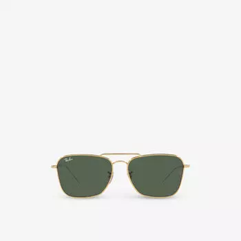 RBR0102S Солнцезащитные очки Caravan Reverse в металлической квадратной оправе Ray-Ban, желтый