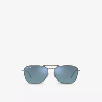 RBR0102S Солнцезащитные очки Caravan Reverse в металлической квадратной оправе Ray-Ban, серый