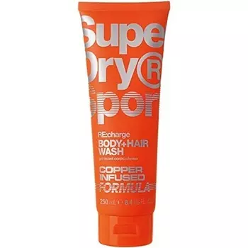 Re:Charge Мужской тюбик для мытья тела и волос, 250 мл, Superdry