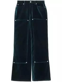 RE/DONE бархатные брюки широкого кроя, синий