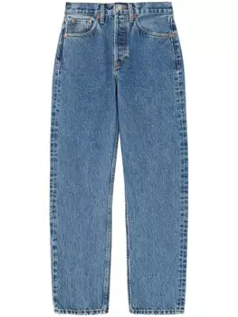 RE/DONE джинсы 70s Stove Pipe с завышенной талией, синий