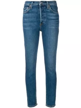 RE/DONE джинсы скинни с заниженной посадкой, синий