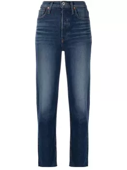 RE/DONE джинсы Stove Pipe с завышенной талией, синий