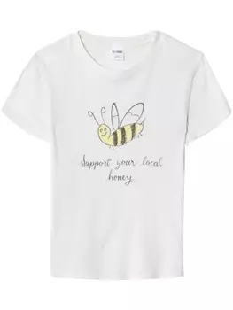 RE/DONE футболка с принтом 90s Baby Local Honey, белый