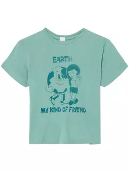 RE/DONE футболка с принтом Classic Earth, зеленый