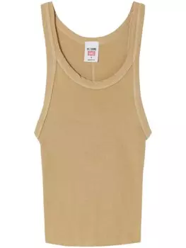 RE/DONE майка из ребристой вязки, нейтральный цвет