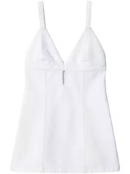 RE/DONE мини-платье со швами, белый