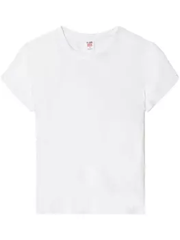 RE/DONE прозрачная футболка Hanes, белый