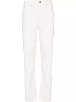 RE/DONE прямые джинсы с завышенной талией, нейтральный цвет